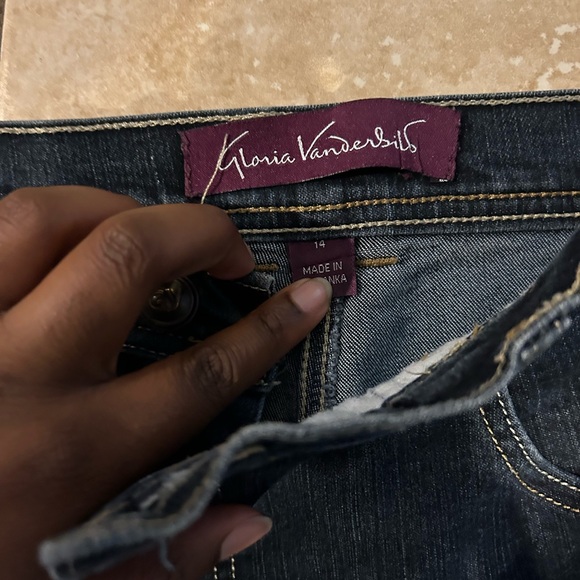 Gloria Vanderbilt Dark Jeans Size 14 - Picture 2 of 3